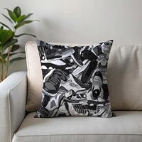 Housse de coussin Streetwear Sneaker Art GOT' EM, décoration intérieure, collage de chaussures urbaines, en coton et lin, pour Sneakerheads