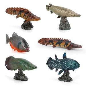 Modelli di Animali Marini: Pesce Alligatore, Piranha, Dinosauro, Ornamento Creativo per Scienza ed Educazione con Base - Product Image 1