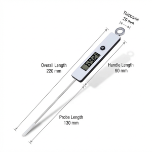 Thermomètres numériques de poche étanches à lecture instantanée pour viande, barbecue et aliments, sans électricité, pour la cuisine domestique - Product Image 3