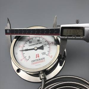 Industriale manometro meccanico migliore visibilità puntatore termometro <span class=keywords><strong>sonda</strong></span> per caldaia da tavolo varie applicazioni - Product Image 2