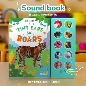 Livres sonores interactifs avec des sons d'<span class=keywords><strong>animaux</strong></span> <span class=keywords><strong>sauvages</strong></span>, des oreilles minuscules et des rugissements puissants, livre éducatif vocal pour les enfants en bas âge, éducation préscolaire - Product Image 1
