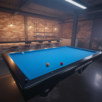 Table de billard de tournoi en bois massif avec ardoise, style coréen, 8 pieds ou 9 pieds, design populaire, pour usage domestique
