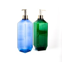 Bouteilles de lotion vides en forme de carré de luxe de 700ml Design unique avec bouchon à vis de luxe pour cosmétiques et shampoing