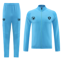 Uniformes de Fútbol Personalizados con Logotipo, Transpirables, 100% Poliéster, Chaqueta de Fútbol con Cremallera Completa para Hombre, Venta al Por Mayor, Entrenamiento de Club