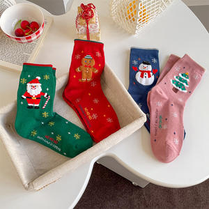 Chaussettes de Noël personnalisées pour adultes RUIQUWIN, chaussettes d'hiver et d'automne chaudes, bonhomme de neige, dessin animé, mi-mollet, tricot élastique, décontractées, décoration de vacances, douces - Product Image 3