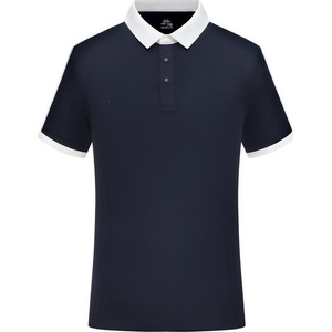 เสื้อโปโลไนลอนระบายอากาศได้ดี สีขาว-น้ำเงินกรมท่า เหมาะสำหรับใส่ทำงานในฤดูร้อน ชุดยูนิฟอร์มบริษัท - Product Image 2