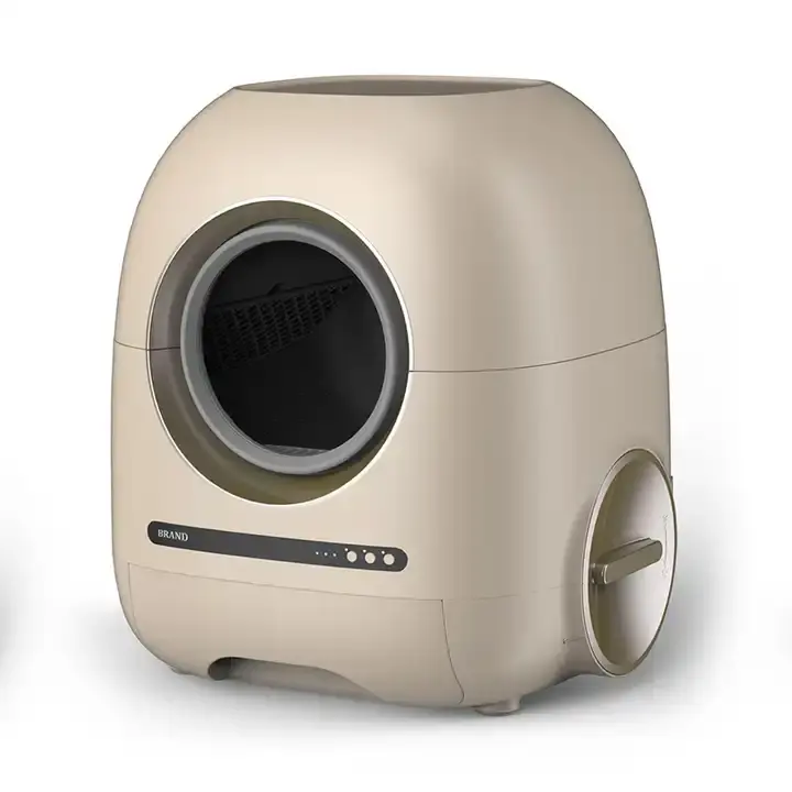 2024 new design self quick cleaning plastic closed smart automatic cat litter box smart cat toilet