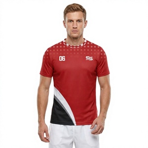 เสื้อฟุตบอลผู้ชายแบบสั่งทำพิเศษ พิมพ์ลายแบบ Sublimation คอกลม แขนสั้น ระบายเหงื่อได้ดี ทรงสปอร์ต เสื้อฟุตบอล unisex - Product Image 1