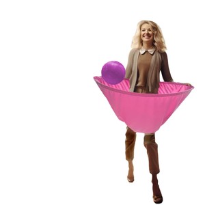 Filet de jeu de balle rose de 21 pouces pour enfants, jouet d'activités ludiques en plein air - Product Image 1