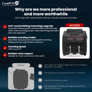 Compteur d'argent MC5800 avec écran LED UV/MG, machine de comptage multi-devises, détecteur de billets pour <span class=keywords><strong>USD</strong></span>/<span class=keywords><strong>EUR</strong></span>/IQD/TRY, compteur de haute précision - Product Image 4