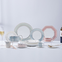Assiettes rondes en porcelaine fine PITO, vaisselle de luxe pour hôtel, dîner élégant, service de table pour restaurant
