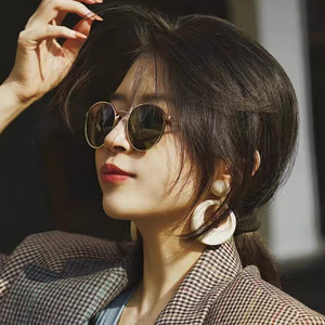 Gafas de sol redondas estilo Nini con montura completa UV400 Retro Unisex Protección solar para adultos - Product Image 2