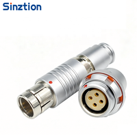 Connecteur Push-Pull Compatible F102 |   Connecteur de câble droit étanche IP68 à demi-coque pour localisation par clé, 2/3/4/5 broches