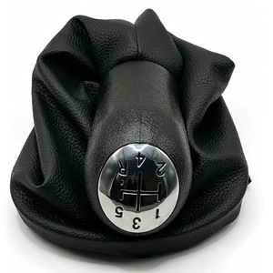 Poignée de levier de vitesse en cuir noir Chen Can 5 vitesses pour véhicules Renault - Product Image 1