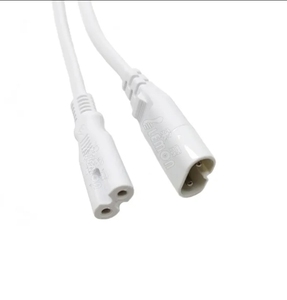 Connecteur 250V 2.5A C7 à C8 IEC <span class=keywords><strong>60320</strong></span> 0.3m/1.5m câble d'alimentation d'extension de couleur blanc/noir - Product Image 2