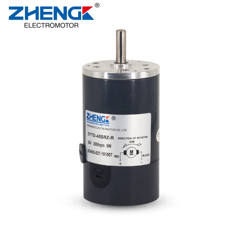 Zhengk 45 มม. แรงบิดสูง 12v มอเตอร์คู่จักรยานไฟฟ้า 24V มอเตอร์สําหรับรถยนต์