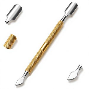 Empujador de Cutículas Profesional de Acero Inoxidable de Alta Calidad, Doble Cabeza, Reutilizable, con Logotipo Personalizado, Servicio OEM/ODM para Manicura - Product Image 3