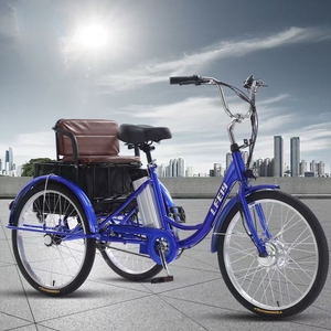 Triciclo Eléctrico de Carga para Adultos, Bicicleta Utilitaria de Tres Ruedas para Reparto con Asiento Trasero y Caja de Almacenamiento - Product Image 4