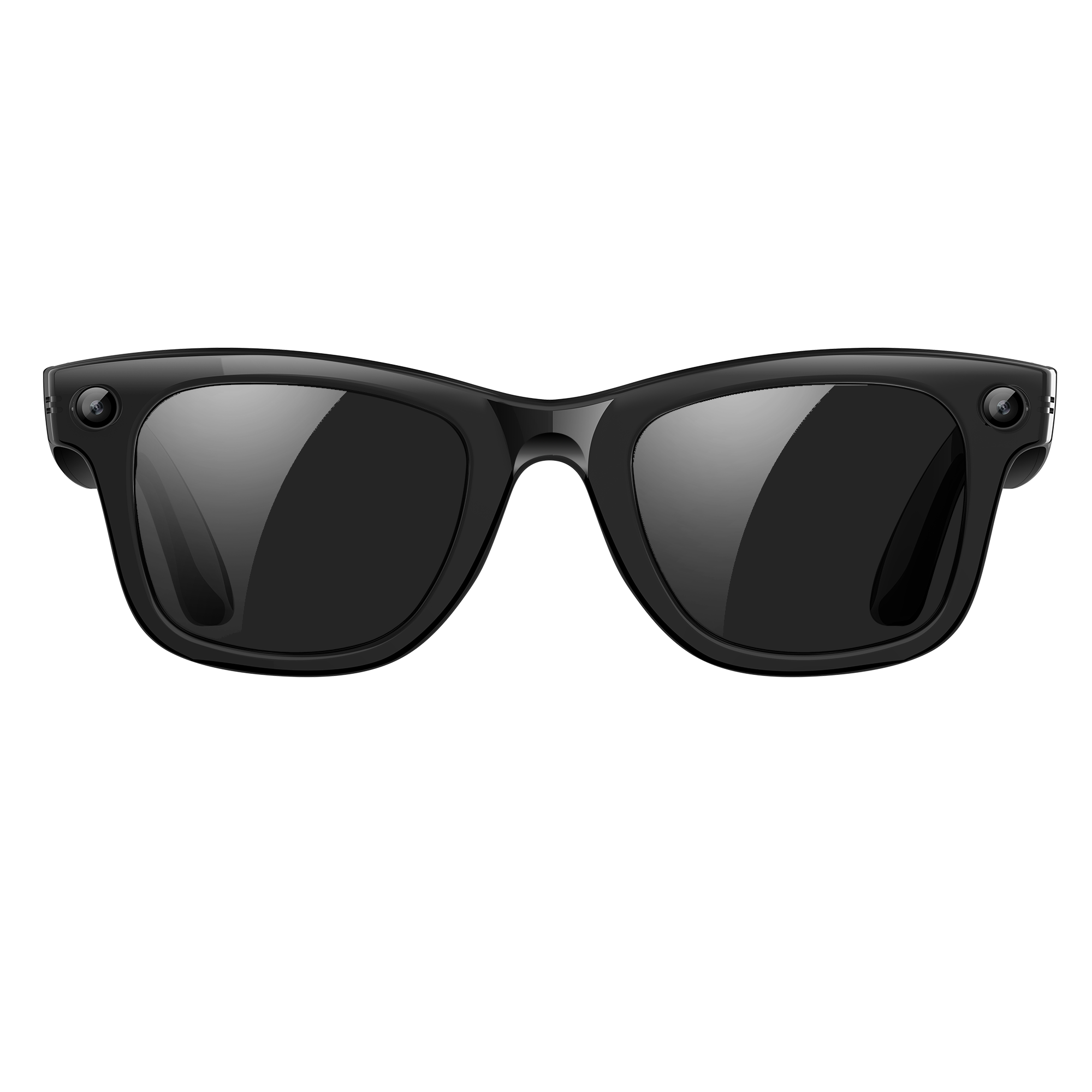 Montura negra + lentes de sol.