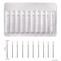 Lot de 10 embouts de ponçage diamantés détachables en aluminium pour le polissage des cuticules
