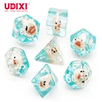 UDIXI 16mm d & d OEM Logo personalizzato Dexahedron dadi resina Dnd dadi poliedrici Set gioco da tavolo RPG