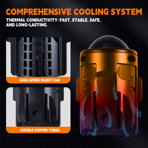 פנס ערפל קדמי לרכב <span class=keywords><strong>60W</strong></span> 2.0 אינץ' בי לד מקרן פנס ערפל 12V 3000k 4300k 6000k עדשת פנס ערפל תלת-גונית 12V 24V - Product Image 4