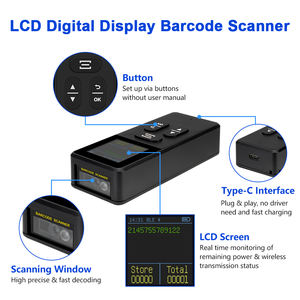 Lecteur de codes-barres 2D portable OEM BT YHD-3100DB avec écran LCD, scanner de codes-barres sans fil de <span class=keywords><strong>poche</strong></span> pour l'inventaire en détail - Product Image 5