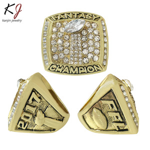 2017 FFL Tưởng Tượng Bóng Đá Giải Vô Địch Hàng Niên Mạ Vàng Hợp Kim Fan Ring Cho Nam Giới Hợp Thời Trang Hợp Thời Trang Nhẫn Mới Vượt Biên Giới Hot Bán - Product Image 1
