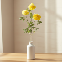 Offre Spéciale – Bouquets de fleurs artificielles en PE à 3 têtes de carnations pour mariage, Saint-Valentin et décoration intérieure – Écologiques