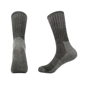 Men's Casual Summer Thick Hiking <b>Socks</b> with Cuff Logo Spandex/Nylon/Cotton Crew Boot <b>Socks</b> - Product Image 1