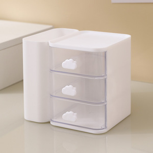 Temporizador de plástico resistente al agua, portalápices <span class=keywords><strong>en</strong></span> <span class=keywords><strong>la</strong></span> <span class=keywords><strong>nube</strong></span>, cajón de escritorio transparente, caja de <span class=keywords><strong>almacenamiento</strong></span> para papelería, escritorio ordenado, hogar - Product Image 5