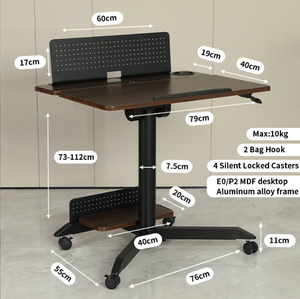 Escritorio de elevación de altura ajustable neumático de oficina de gran venta con escritorio abatible Escritorio de altura ajustable diseñado inteligentemente - Product Image 3