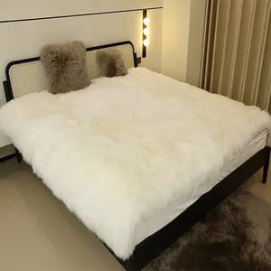 china factory sheepskin rug wool bed fur blanket mattress shaggy rug sheepskin area rug