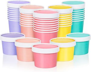 High Quality Custom Printing Moq 10000PCS Food Grade Single Double Pe Coated Disposable Large Ice Cream Paper Cups