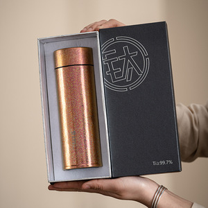 Pure Titanium Insulated Mug <b>Large</b> Capacity Vacuum Double Layer Thermal Bottle For Tea Business <b>Gift</b> <b>Box</b> - Product Image 3