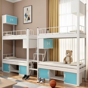 Lits superposés modernes en métal avec espace de rangement, montage facile, design gain de place pour hôtels, écoles, appartements - Product Image 4