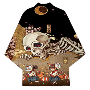 19 styles de cape de cosplay japonaise, renard, carpe, dragon, fantôme, vêtements de fête, kimono anime, <span class=keywords><strong>haori</strong></span> - Product Image 2