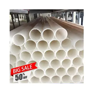 Tubo de drenaje de plástico PVDF PN10, Industrial, ligero, precio bajo, blanco