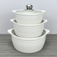 Vente en gros usine, Meilleure vente : Marmite à soupe en céramique et porcelaine, faitout à soupe et à bouillon, cocotte avec couvercle