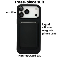 Set de Regalo de Accesorios para Teléfono Móvil, Set de Tres Piezas de TPU+PC, Caja de Silicona, Protector de Lente, Protección 360°, Multicolor