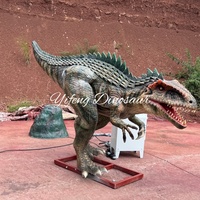 Allosaurus animatronique grandeur nature, modèle de dinosaure réaliste et mobile pour parc à thème