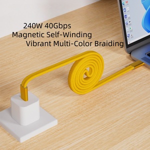 <span class=keywords><strong>สาย</strong></span> USB4แม่เหล็กป้องกันการพันกัน dfx 1ม. 240W 40Gbps TB4<span class=keywords><strong>สาย</strong></span>วิ<span class=keywords><strong>ด</strong></span>ีโอเข้ากันได้กับ e-MARKER สำหรับ iPad Asus Pro ROG แล็ปท็อปการเล่นเกม - Product Image 4