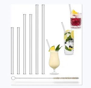  10.5 Inch, Set of 6 Clear Replacement Acrylic Straws