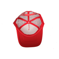 Hete Aanbieding Oranje Kleur Op Maat Geborduurde Luipaard Stippenpatroon Jacht Visserij Mesh Verstelbare Cap Trucker Pet Buiten Unisex
