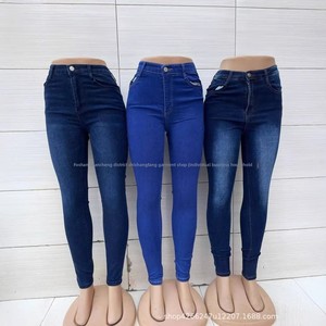 <span class=keywords><strong>Jean</strong></span> en denim stretch taille haute moulant sexy pour femme, collection printemps, style européen et américain, chic et audacieux, effet push-up, longueur intégrale - Product Image 2