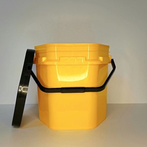Fournisseur direct d'usine de seaux hexagonaux pour aliments pour chiens de 12 L, seaux carrés en plastique scellés de 30 L, seaux pour additifs et seaux pour peinture. - Product Image 2