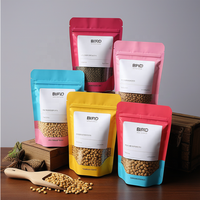 Sachets en aluminium couleur or avec fermeture éclair PE, résistants à l'humidité, pour café, salades, aliments pour bébés, chewing-gums, chips, aliments pour animaux de compagnie