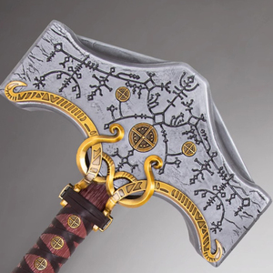 Jeu God <span class=keywords><strong>of</strong></span> War: Ragnarok Thor <span class=keywords><strong>Hammer</strong></span> Modèle tout métal Ornements 50cm 5.4kg Base incluse - Product Image 3