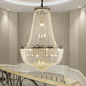 Zèle éclairage hôtel de luxe viila salon lustre en cristal lampes suspendues pour la décoration de mariage - Product Image 4