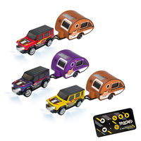 Mainan Mobil Model Die Cast Remote Control Grosir QS, Mainan Mobil Balap Trailer R/C Logam untuk Anak-Anak dengan Lampu